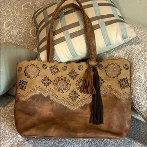 Beautiful Brown Leather Concealed weapons Purse.